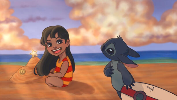This is a fanart of Lilo & Stitch from Disney. Created in 2021