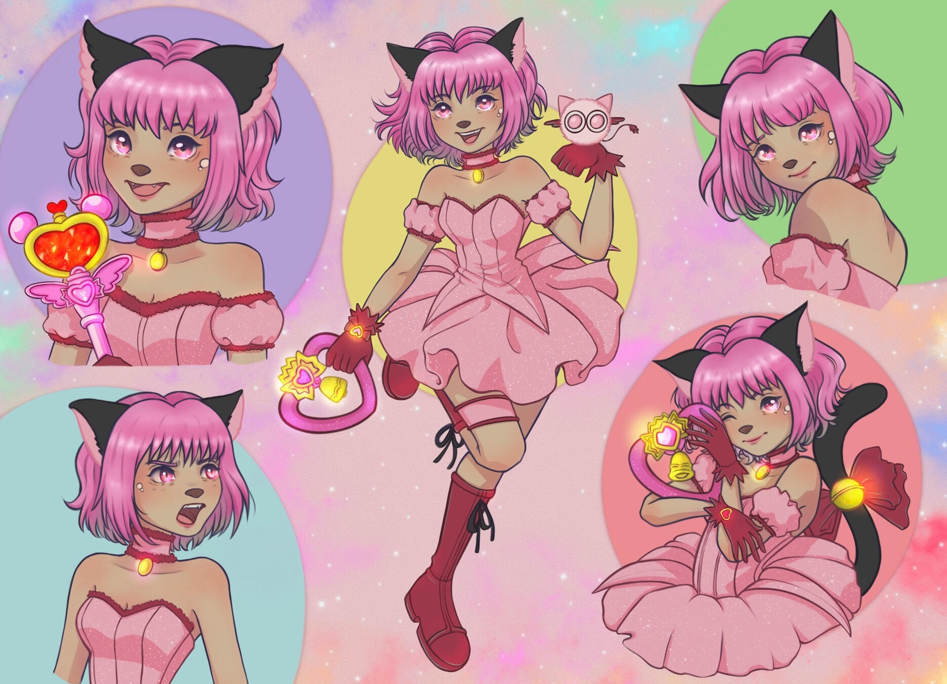 This is a fanart character design sheet of Zoey from Mew Mew Power.