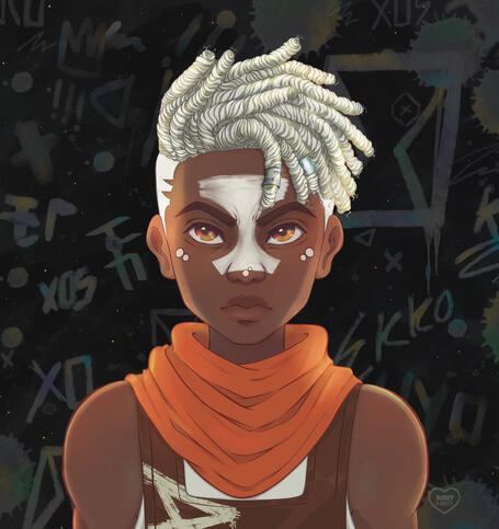 This is a fan art of Ekko from Arcane