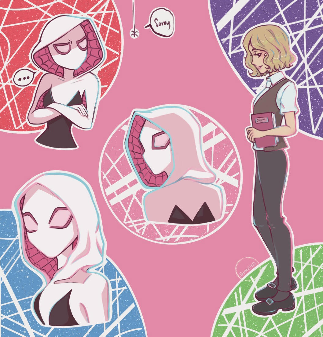 This was created in 2023-2024. This is a fanart of Gwen from the movies Spiderverse