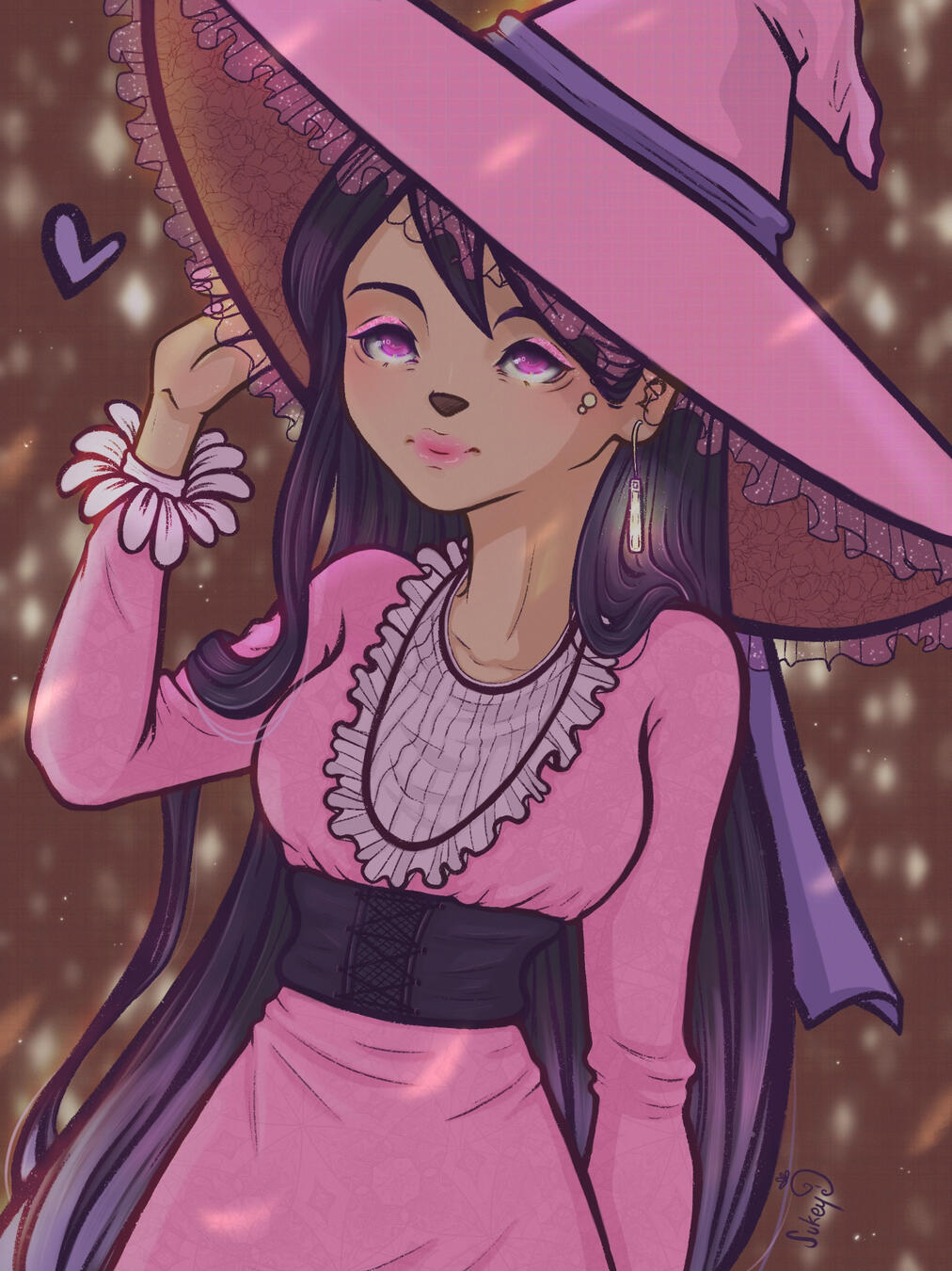 This was created in 2022. This is an Original artwork of my Witch, Victoria the Purple Witch.