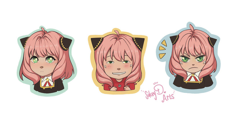 This is a fanart of Anya Forger an anime character from the series Spy x Family. Created in 2025.